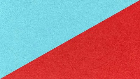 Light blue paper texture two color background with red diagonal split and cop Stock Photos