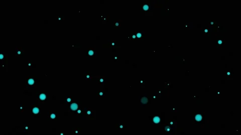 Light Blue particle motion on black background Stock Footage 218582345
