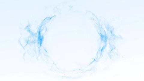 Light blue particle ring with soft dust circle, clean minimal abstract ener.. Stock Illustration