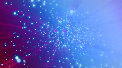 Light blue particles emanate from the center over a gradient background Stock Footage 317993579