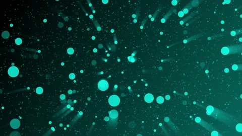 Light blue particles with light blue light rays background Stock Footage 220661357