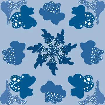 Light blue pattern abstract symbol modern set Illustrazione stock