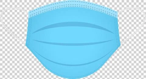 A light blue personal protective face mask, essential for protection and pr.. Stock Illustration