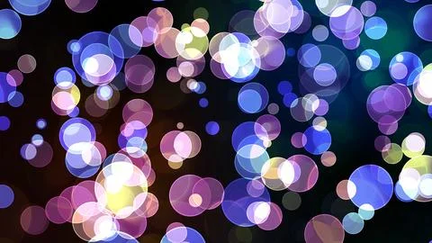 Light blue pink tone bubble divine dimension bokeh blur absract dark isolated Stock Illustration