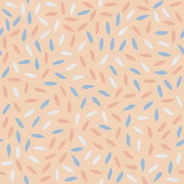 Light Blue, Pink vector seamless pattern background with rise. Stock Illustration
