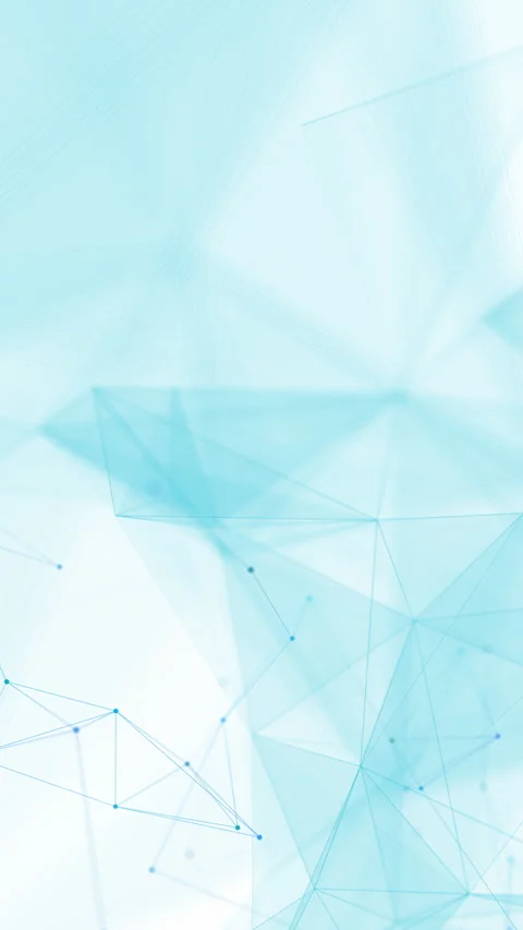 Light blue plexus lines, triangles and connected dots moving chaotically Video stock 307218857