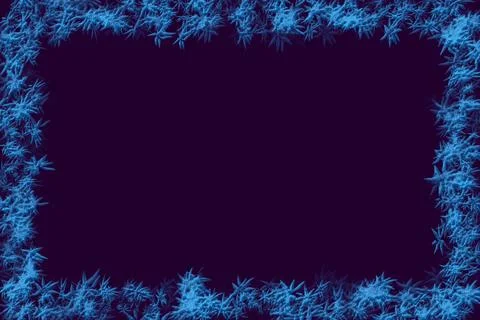 Light blue prickly frame with dark place for text Stock Illustration