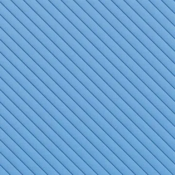 Light blue quilted fabric texture with diagonal stitched stripes background. 3D 库存插图