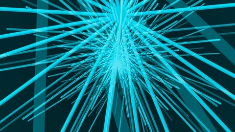 Light Blue Random Lines Rotation Stock Footage 100641657