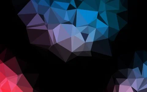 Light Blue, Red vector abstract mosaic backdrop. イラスト素材