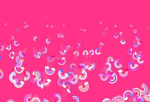 Light Blue, Red vector backdrop with rainbows, clouds. Illustrazione stock