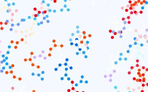Light Blue, Red vector backdrop with artificial intelligence data. 스톡 일러스트
