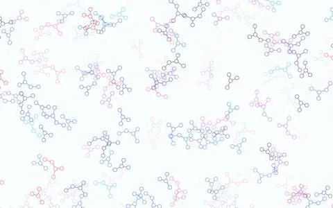 Light Blue, Red vector backdrop with artificial intelligence data. Stock Illustration