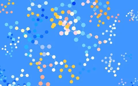 Light Blue, Red vector backdrop with artificial intelligence data. Stockillustratie