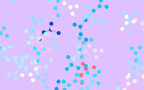 Light Blue, Red vector backdrop with artificial intelligence data. Stock Illustration