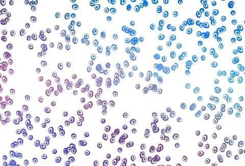 Light Blue, Red vector background with bubbles. 스톡 일러스트