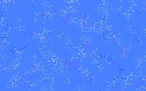 Light Blue, Red vector background with forms of artificial intelligence. イラスト素材