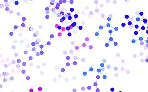 Light Blue, Red vector background with forms of artificial intelligence. Illustrazione stock