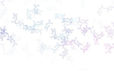 Light Blue, Red vector background with forms of artificial intelligence. 스톡 일러스트