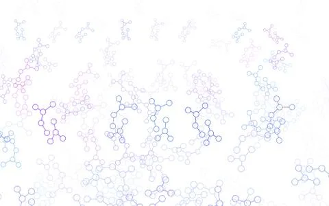 Light Blue, Red vector background with forms of artificial intelligence. Illustrazione stock