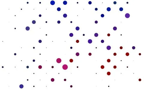 Light Blue, Red vector background with bubbles. Stock Illustration