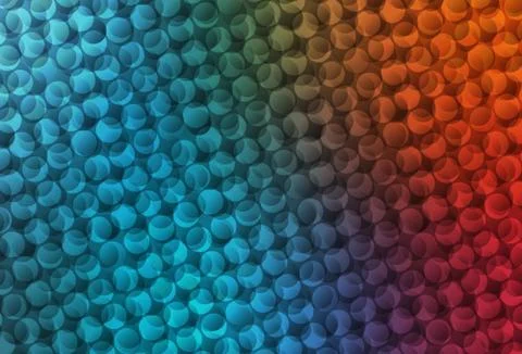 Light Blue, Red vector background with bubbles. Stockillustratie