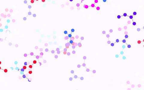 Light Blue, Red vector background with forms of artificial intelligence. イラスト素材