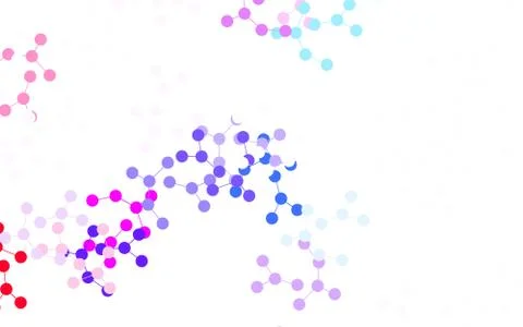 Light Blue, Red vector background with forms of artificial intelligence. 库存插图