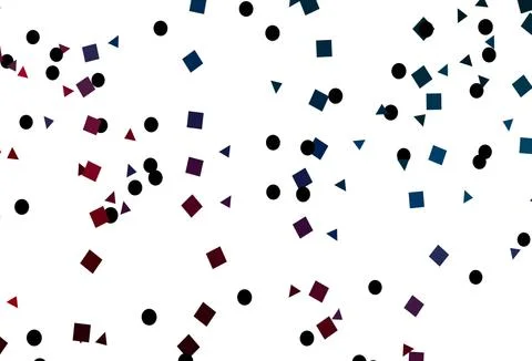 Light Blue, Red vector background with triangles, circles, cubes. 스톡 일러스트