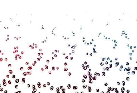 Light Blue, Red vector background with bubbles. 스톡 일러스트