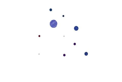 Light blue, red vector background with bubbles. Illustrazione stock