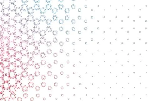 Light blue, red vector background with bubbles. Illustrazione stock