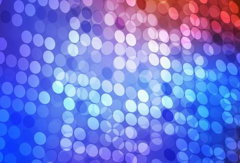 Light Blue, Red vector background with bubbles. Stockillustratie