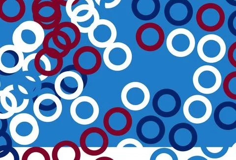 Light Blue, Red vector background with bubbles. Stock Illustration