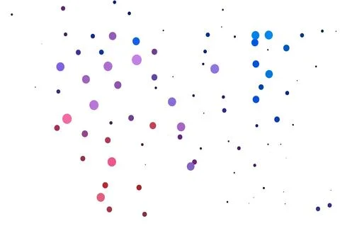 Light Blue, Red vector background with bubbles. 스톡 일러스트