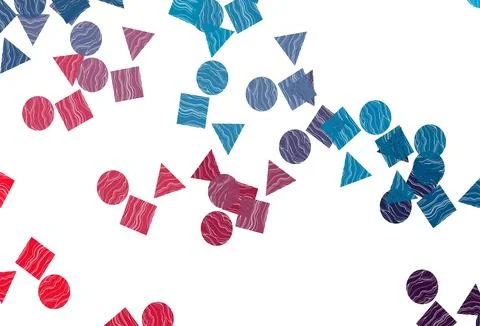 Light Blue, Red vector background with triangles, circles, cubes. イラスト素材