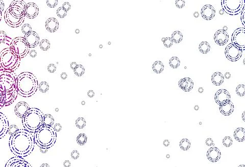 Light Blue, Red vector background with bubbles. Stock Illustration