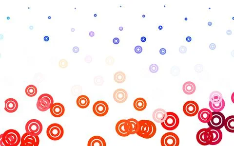 Light Blue, Red vector background with bubbles. Stock Illustration