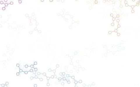 Light Blue, Red vector background with forms of artificial intelligence. 库存插图