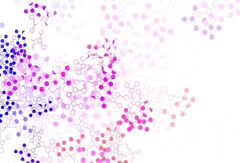 Light Blue, Red vector background with forms of artificial intelligence. Illustrazione stock