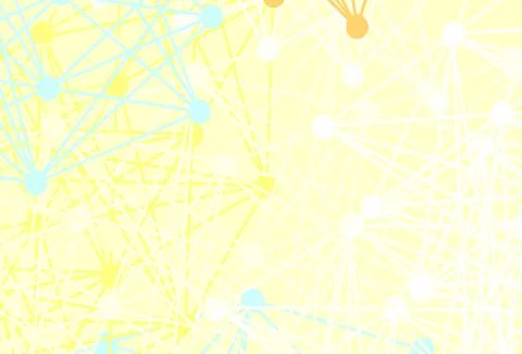 Light Blue, Red vector background with forms of artificial intelligence. Illustrazione stock