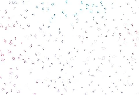Light Blue, Red vector background with music symbols. イラスト素材