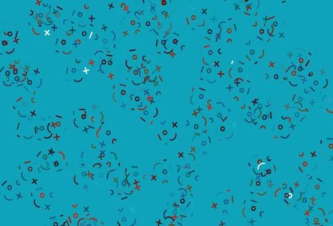 Light Blue, Red vector background with math elements. Illustrazione stock