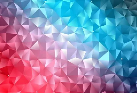 Light Blue, Red vector blurry triangle pattern. Stock Illustration