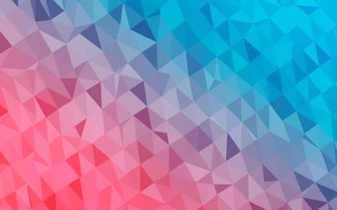 Light Blue, Red vector blurry triangle pattern. Stock Illustration