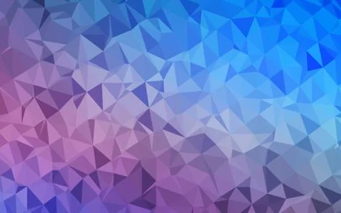 Light Blue, Red vector blurry triangle template. Stock Illustration
