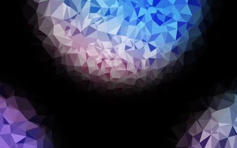 Light Blue, Red vector blurry triangle pattern. Illustrazione stock