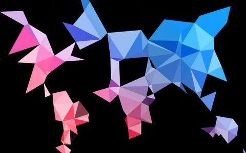 Light Blue, Red vector blurry triangle pattern. Illustrazione stock