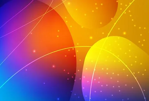 Light Blue, Red vector Circles, lines with colorful gradient on abstract back Stock Illustration