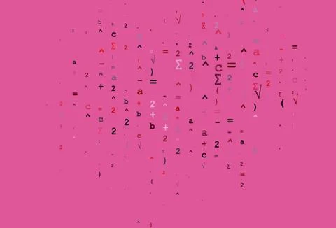 Light Blue, Red vector cover with math elements. Stockillustratie